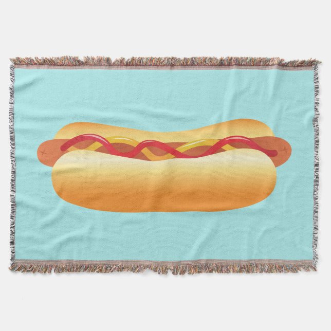 Hot Dog Throw Blanket (Front)