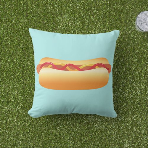 Hot Dog Throw Pillow