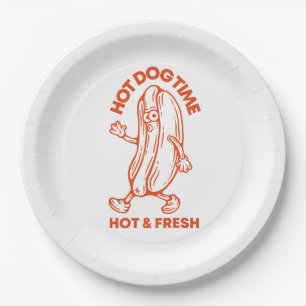 Hot Dog Time Paper Plates