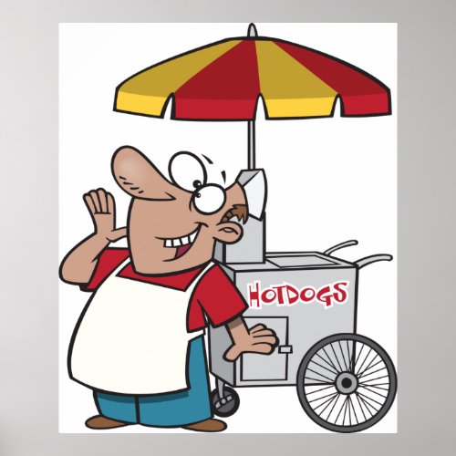 Hot Dog Vendor Poster