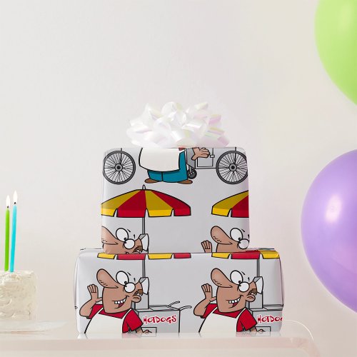 Hot Dog Vendor Wrapping Paper