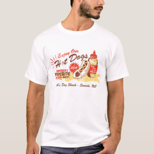 Hot Dog Vintage-Styled Tee (Personalizable)