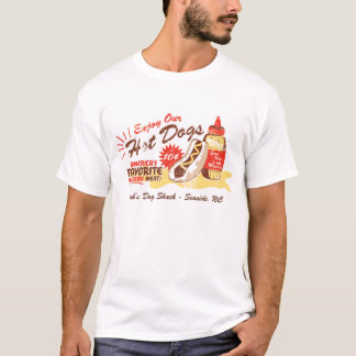 Hot Dog Vintage-Styled Tee (Personalizable)