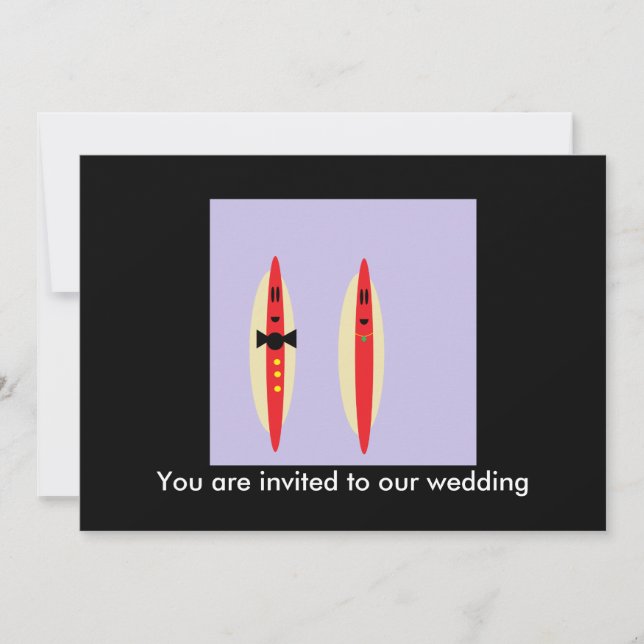 Hot Dog Wedding Invitation (Front)
