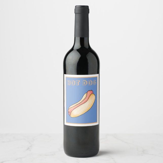 Hot dog wine label (Front)