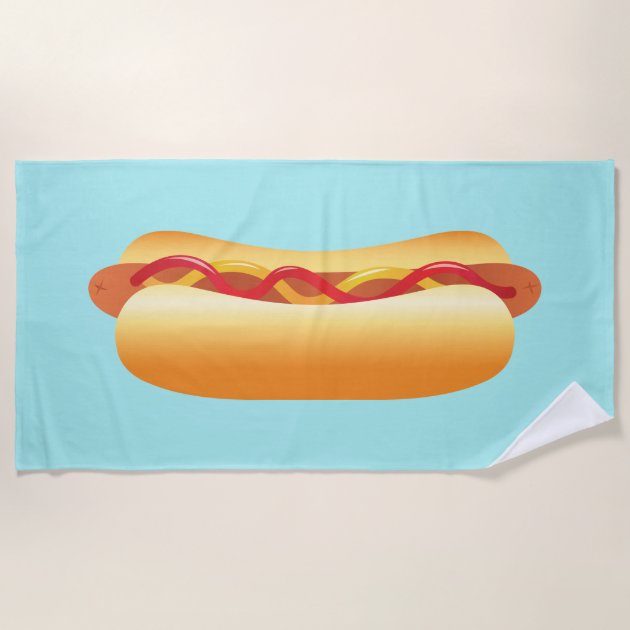 hot dog beach towel