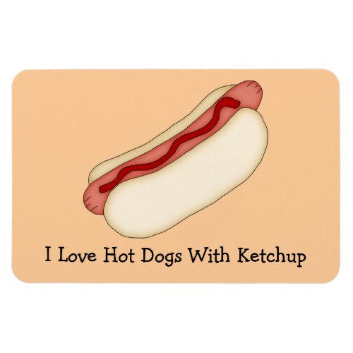 Hot Dog with Ketchup Premium Magnet