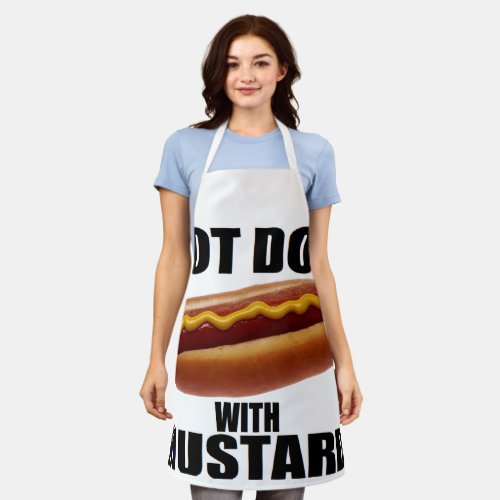 Hot Dog with Mustard Apron