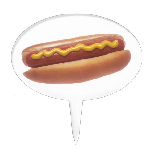 Hot Dog with Mustard Cake Topper