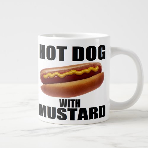 Hot Dog with Mustard Giant Coffee Mug