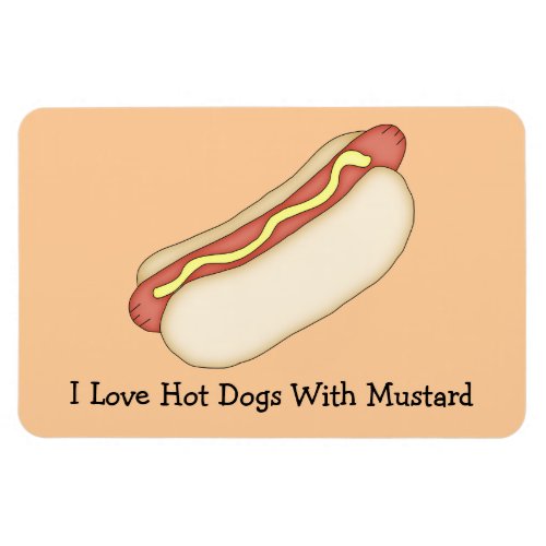 Hot Dog with Mustard Premium Magnet