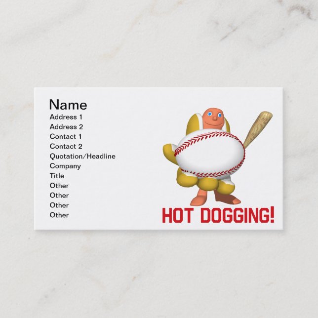 Hot Dogging Business Card (Front)
