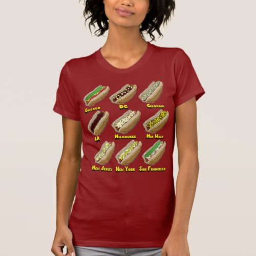 Hot Dogs Across America T_Shirt