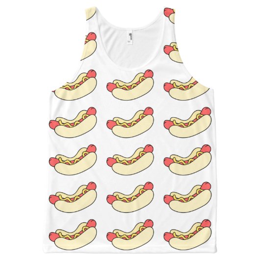 Hot Dogs All Over Tank Top (Front)