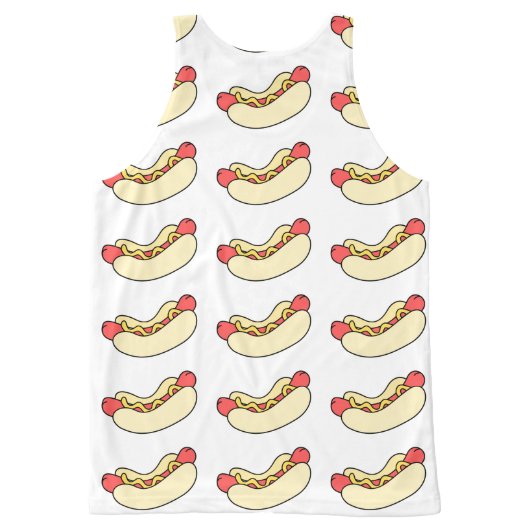 Hot Dogs All Over Tank Top (Back)