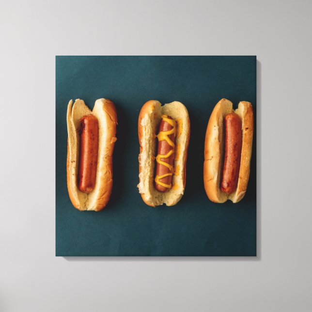 Hot Dogs and Buns Canvas Print (Front)