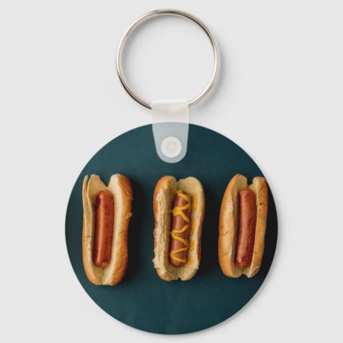 Hot Dogs and Buns Keychain