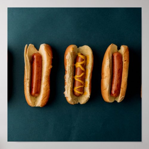 Hot Dogs and Buns Poster