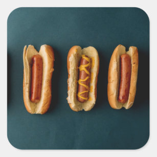Hot Dogs and Buns Square Sticker