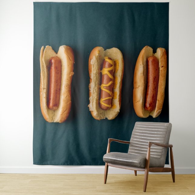 Hot Dogs and Buns Tapestry (In Situ)