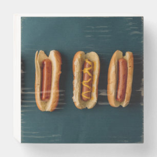 Hot Dogs and Buns Wooden Box Sign