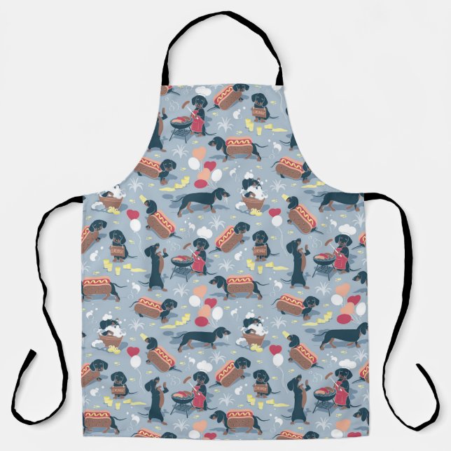 Hot dogs and lemonade summer dachshund dog  apron (Front)