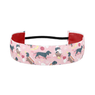 Hot dogs and lemonade summer dachshund dog athletic headband
