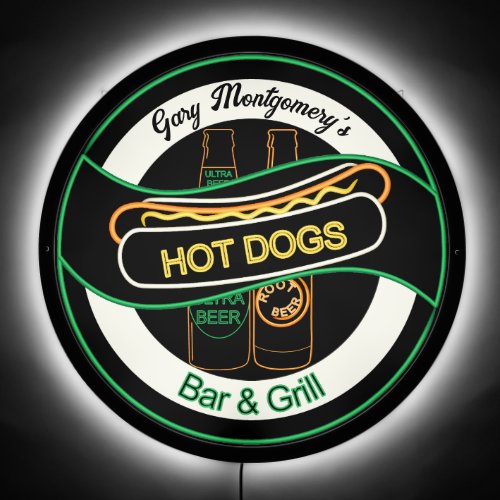 Hot Dogs  Beer Bar  Grill LED Signs