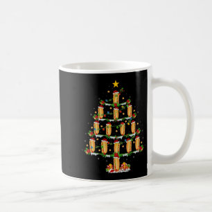 Hot Dogs Christmas Tree Lights Funny Fast Food Hot Coffee Mug