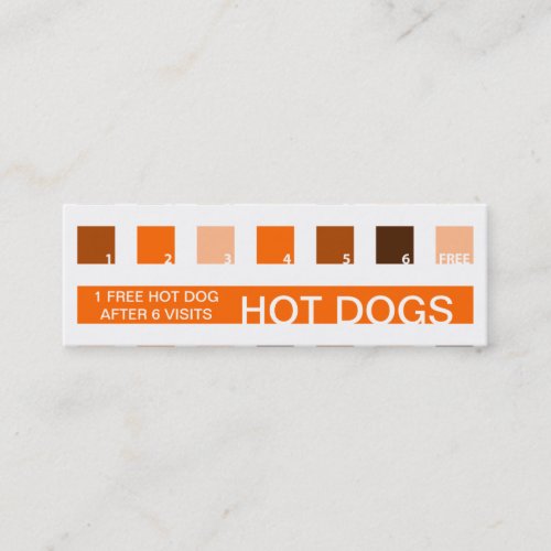 HOT DOGS customer appreciation mod squares Loyalty Card