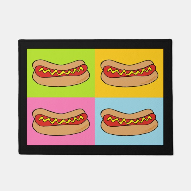 Hot dogs design doormat (Front)