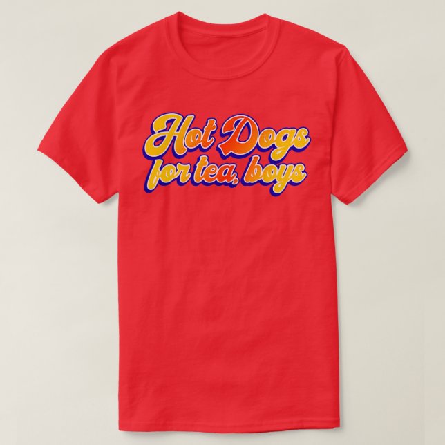 Hot Dogs For Tea Boys Twin Town T-Shirt (Design Front)
