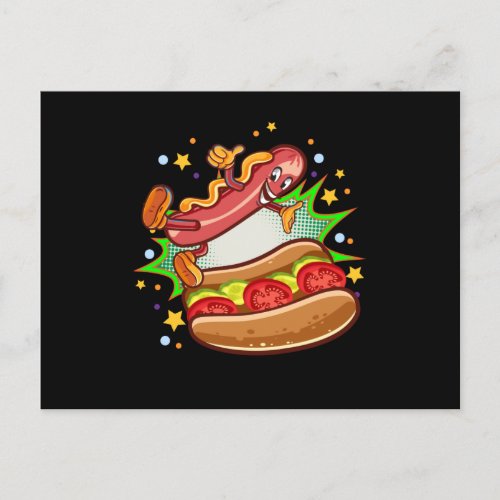 Hot Dogs Fun Fast Food Sausages Postcard