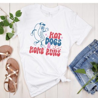 Hot Dogs & Home Runs Baseball Mom Vintage T-shirt