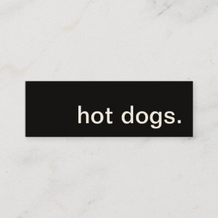 hot dogs. loyalty punch card