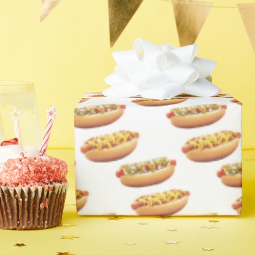 Hot Dogs On White Wrapping Paper