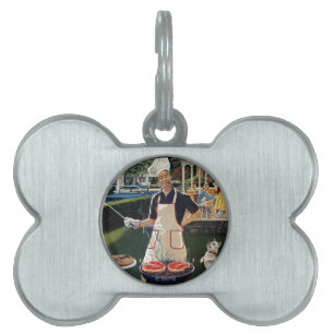 Hot Dogs Pet Name Tag