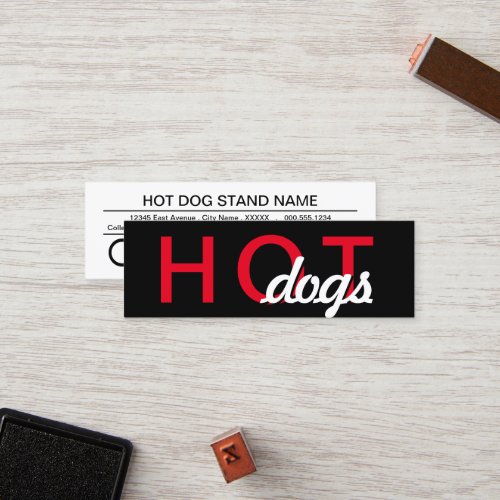 hot dogs punch card