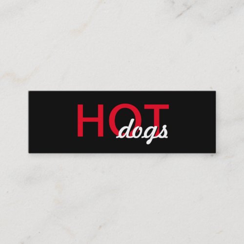 hot dogs punch card