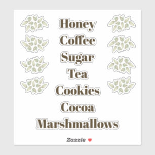 Hot Drink Bar Labels 