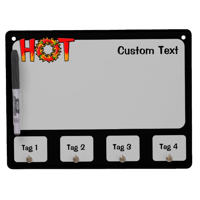 HOT DRY ERASE BOARD WITH KEYCHAIN HOLDER (Front)