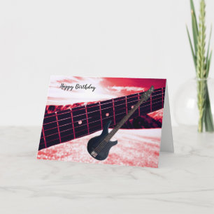 Hot Electric Guitar Birthday Card