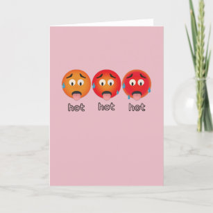 Hot Emoji Valentines Day Card