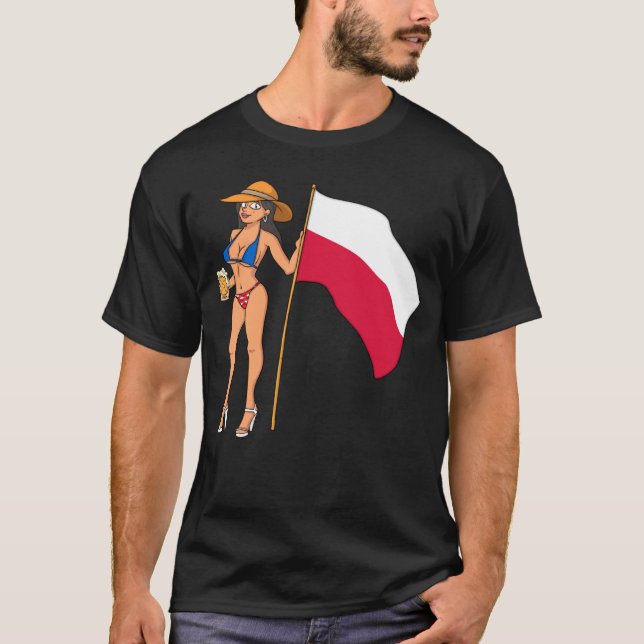 Hot Fan Girl Poland T-Shirt (Front)