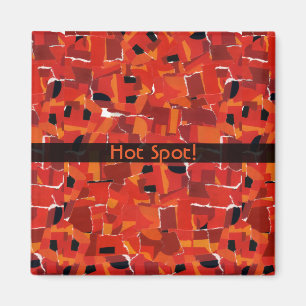 Hot Faux Mosaic Collage Magnet