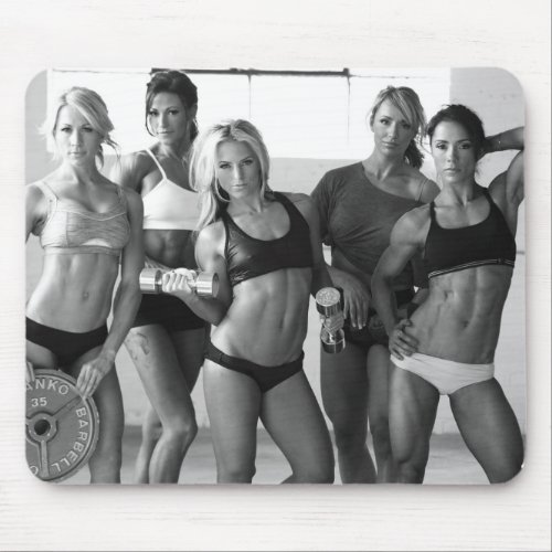Hot Female Fitness Girls Mouse Pad