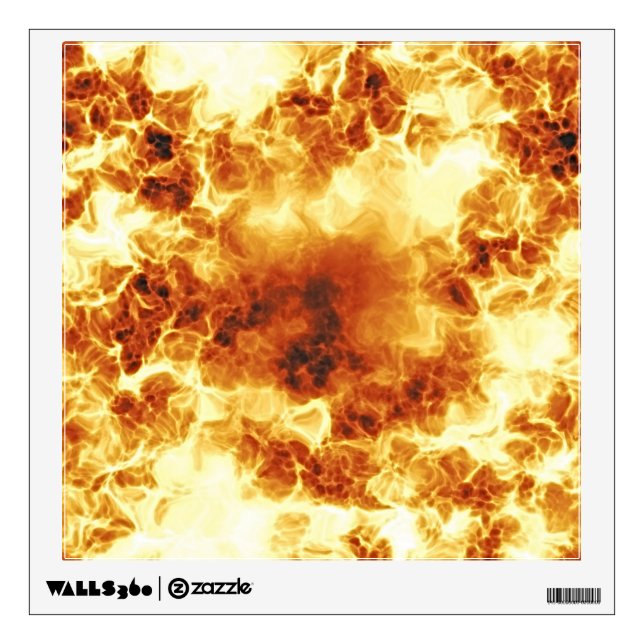 Hot Fiery Exploding Flames Wall Decal (Front)