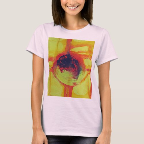 Hot Fiery Liquid Molten Yellow Sun T_Shirt