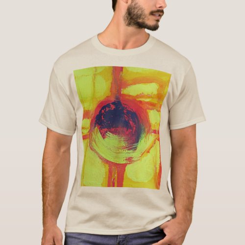 Hot Fiery Liquid Molten Yellow Sun T_Shirt