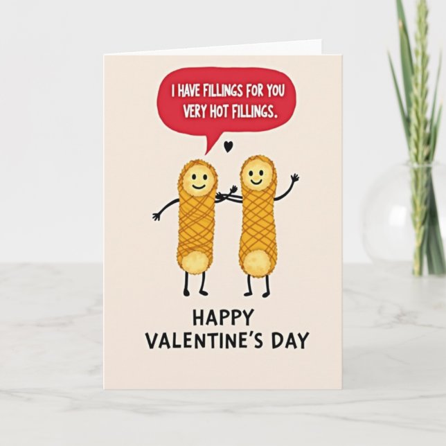 Hot Fillings Valentines Love Card (Front)